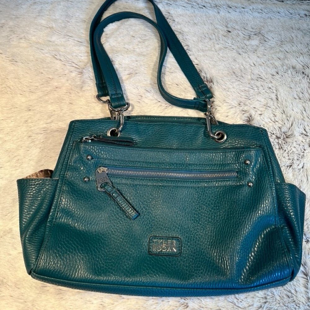 Women's Tyler Rodan Teal Purse with Double Straps